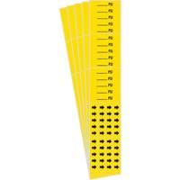 Marqueurs de tuyau PSI, Autocollant, 2-1/4" h x 2-3/4" la, Noir sur jaune Consource