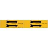 Marqueur de tuyau  Arrow, Autocollant, 1-1/8" h x 7" la, Noir sur jaune Consource