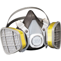 Respirateur pour vapeurs organiques/gaz acide, &eacute;lastom&egrave;re/Thermoplastique, Petit Consource