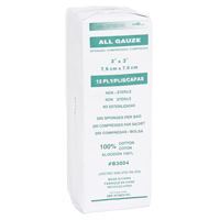 &eacute;ponges de gaze, Tampon, 3" lo x 3" la, Dispositif m&eacute;dical Classe 1 Consource