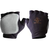 Anti-Impact Fingerless Right-Hand Glove, X-Small, Split Leather Palm, Slip-On Cuff Consource