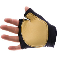 Anti-Impact Tool Grip Fingerless Right-Hand Glove, Size X-Small, Grain Leather Palm Consource
