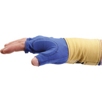 Fingerless Glove Liner with Wrist Restrainer, Size X-Small, Poly-Cotton Palm Consource