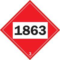 Plaque-&eacute;tiquette TMD 1863 pour liquide inflammable carburant aviation, Plastique Consource
