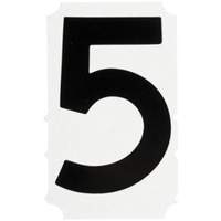 &eacute;tiquettes de lettres et chiffres gothiques individuels Quick-Align, 5, 4" h, Noir Consource