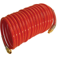 Maxpro Self-Storing Nylon Air Hoses With Fittings, Air, 1/4" ID x 12.5' L, Nylon, 200 PSI at 23 °C Consource