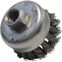 Knotted Wire Wheel Cup Brushes, 4" Dia. x 5/8"-11 Arbor Consource