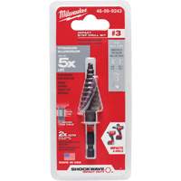 #3 Shockwave Impact Duty Step Drill Bit, 3/16" - 3/4" , 1/16" Increments, Titanium Consource
