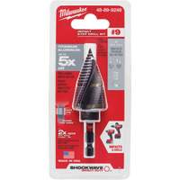 #9 Shockwave Impact Duty Step Drill Bit, 7/8" - 1-1/8" , 1/4" Increments, Titanium Consource