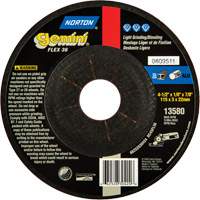 Gemini&reg; Flexible Mini Disc Depressed Centre Wheel, 4-1/2" x 1/8", 7/8" Arbor, Aluminum Oxide, Type 27 Consource