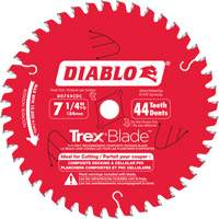 Lame de scie &agrave; d&eacute;couper Trex Blade, 7-1/4", 44 dents, Pour Plastique/Plastique Consource