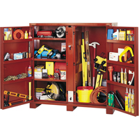 Armoire &agrave; tablettes Jobsite, Acier, 47,5 pi³, Rouge Consource
