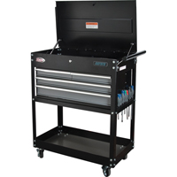 Utility Cart, 4 Drawers, 18" L x 33" W x 39" H, Black Consource
