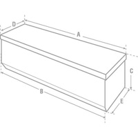 Heavy-Duty Truck Chest, 20-1/4" x 58-1/2" x 19", Steel, Beige/Black/Blue/Brown/Green/Grey/Orange/Red/Silver/Tan/Yellow Consource