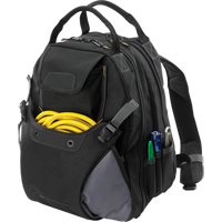 44-Pocket Tool Backpack, 16" L x 13-1/4" W, Black, Polyester Consource