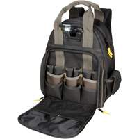 Techgear 53-Pocket Tool Backpack, 16" L x 13-1/4" W, Black, Polyester Consource