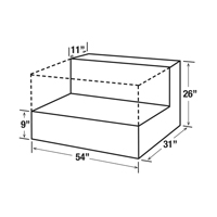 Steel Fuel Transfer Tank, Steel, 50 gal. Capacity, White Consource