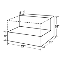 Steel Fuel Transfer Tank, Steel, 48 gal. Capacity, White Consource