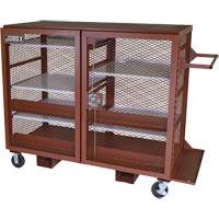 Armoire mobile en treillis, Acier, 49 pi³, Rouge Consource