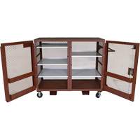 Armoire mobile en treillis, Acier, 49 pi³, Rouge Consource