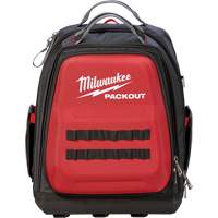Packout Backpack, 15-3/4" L x 11-4/5" W, Black/Red, Ballistic Consource