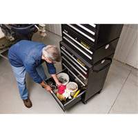 300 Series Middle Tool Chest, 26" W, 2 Drawers, Black Consource