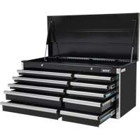 Industrial Tool Chest, 41" W, 10 Drawers, Black Consource