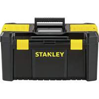 Essential&reg; Tool Box with Tray, 19" W x 9-7/8" D x 9-3/4" H, Black/Yellow Consource