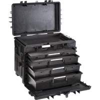 Mobile Tool Chest With Drawers, 4 Drawers, 22-4/5" W x 15" D x 18" H, Black Consource