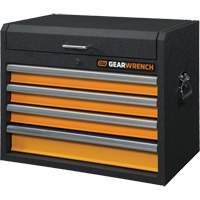 GSX Series Tool Chest, 26" W, 4 Drawers, Black/Orange Consource