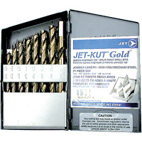 Jeu de forets de premi&egrave;re qualit&eacute; GF21R Jet-Kut GOLD, 21 morceaux, Acier Consource