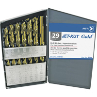 Jeu de forets de premi&egrave;re qualit&eacute; JET-KUT GOLD, 29 morceaux, Acier alli&eacute; Consource