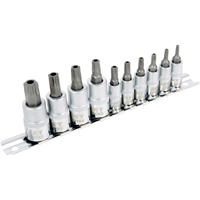 Jeu de douilles antiviol TORX 1/4" & 3/8" SS1438-10TB 10 mcx Consource