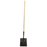 Square-Point Shovel, Wood, Tempered Steel Blade, Straight Handle, 49-1/2" Long Consource