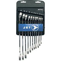 Fully Polished Long Pattern Combination Wrench Set, Combination, 11 Pieces, Metric Consource