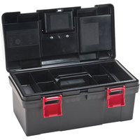 Coffres &agrave; outils en plastique, 17-1/2" la x 9-1/2" p x 8" h, Noir Consource