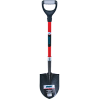 Heavy-Duty Round Point Shovel, Carbon Steel Blade, Fibreglass, D-Grip Handle Consource