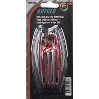 Ball End Fold-Up Hex Key Set, 9 Pcs., Imperial Consource