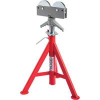 Roller Head Low Pipe Stand #RJ-98, 59-104 cm Height Adjustment, 12" Max. Pipe Capacity, 1000 lbs. Max. Weight Capacity Consource