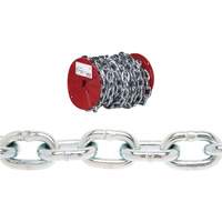 Campbell&reg; Proof Coil Chain, Low Carbon Steel, 3/16" x 100' (30.4 m) L, Grade 30, 800 lbs. (0.4 tons) Load Capacity Consource