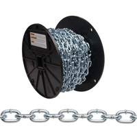 Straight Link Machine Chain, Low Carbon Steel, #2 x 125' (38.1 m) L, 325 lbs. (0.1625 tons) Load Capacity Consource