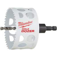 Scie-cloche Hole Dozer avec arbre, 3", Profondeur de la coupe 1-5/8", Bim&eacute;tal Consource
