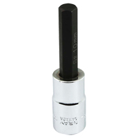 Bit Socket, Hex, 10 mm x 81 mm L, 1/2" Square Drive Drive Consource