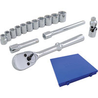Socket & Attachment Set, 15 Pcs, 3/8" Drive Size Consource