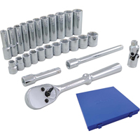 Socket & Attachment Set, 26 Pcs, 3/8" Drive Size, Deep Consource
