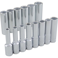Socket Set, 14 Pcs, 3/8" Drive Size, Deep Consource