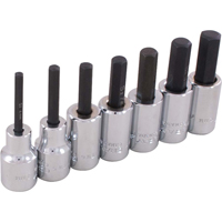 Hex Head Socket Set, Hex, 3/8" Drive, 7 Pcs Consource