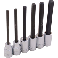Hex Head Socket Set, Hex, 3/8" Drive, 6 Pcs Consource