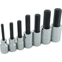 Hex Head Socket Set, Hex, 1/2" Drive, 7 Pcs Consource