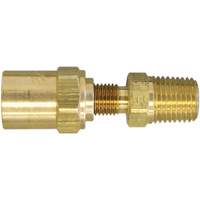 Raccord pour boyau r&eacute;utilisable filetage NPT 1/4", 5/8" dia., Laiton Consource